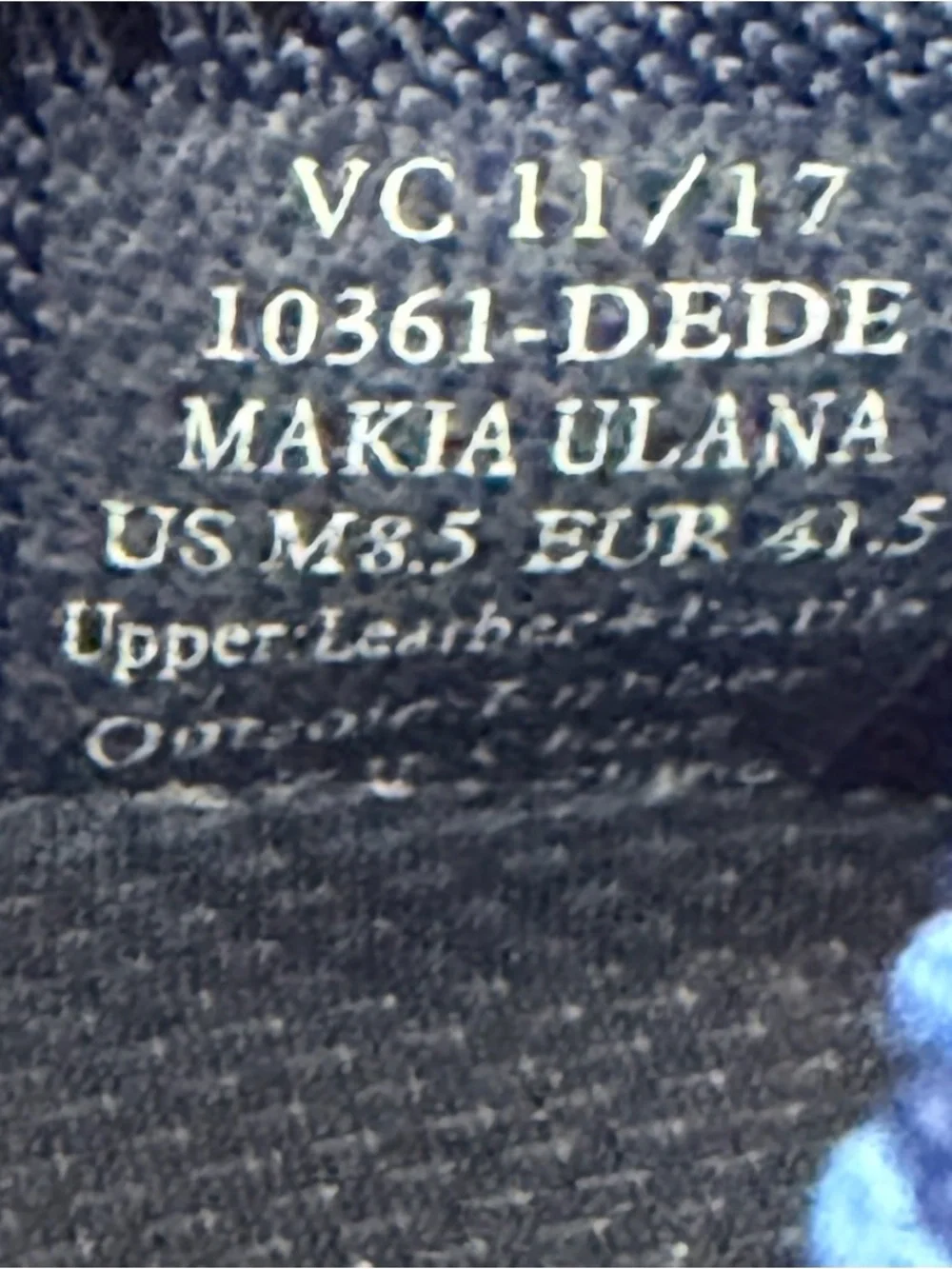 OluKai Shoes Mens Size 8.5 Navy Makia Ulana Slip On Knit Leather 10361-DEDE